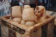 Kairo - Ägyptisches Museum (Kanobenbüsten aus Alabaster aus dem Grab Tutanchamuns)