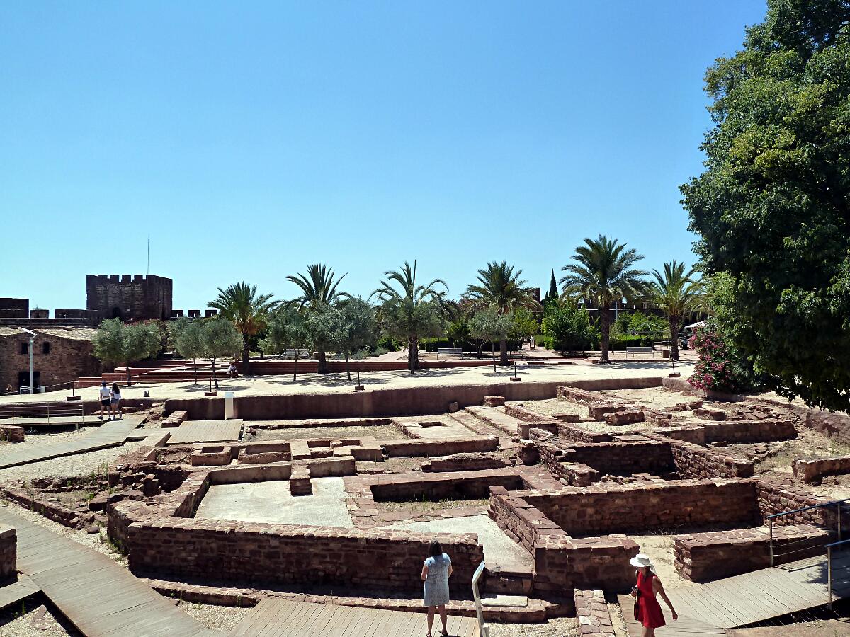 Silves - Castelo dos Mouros (Grundmauern Almohadenpalast)