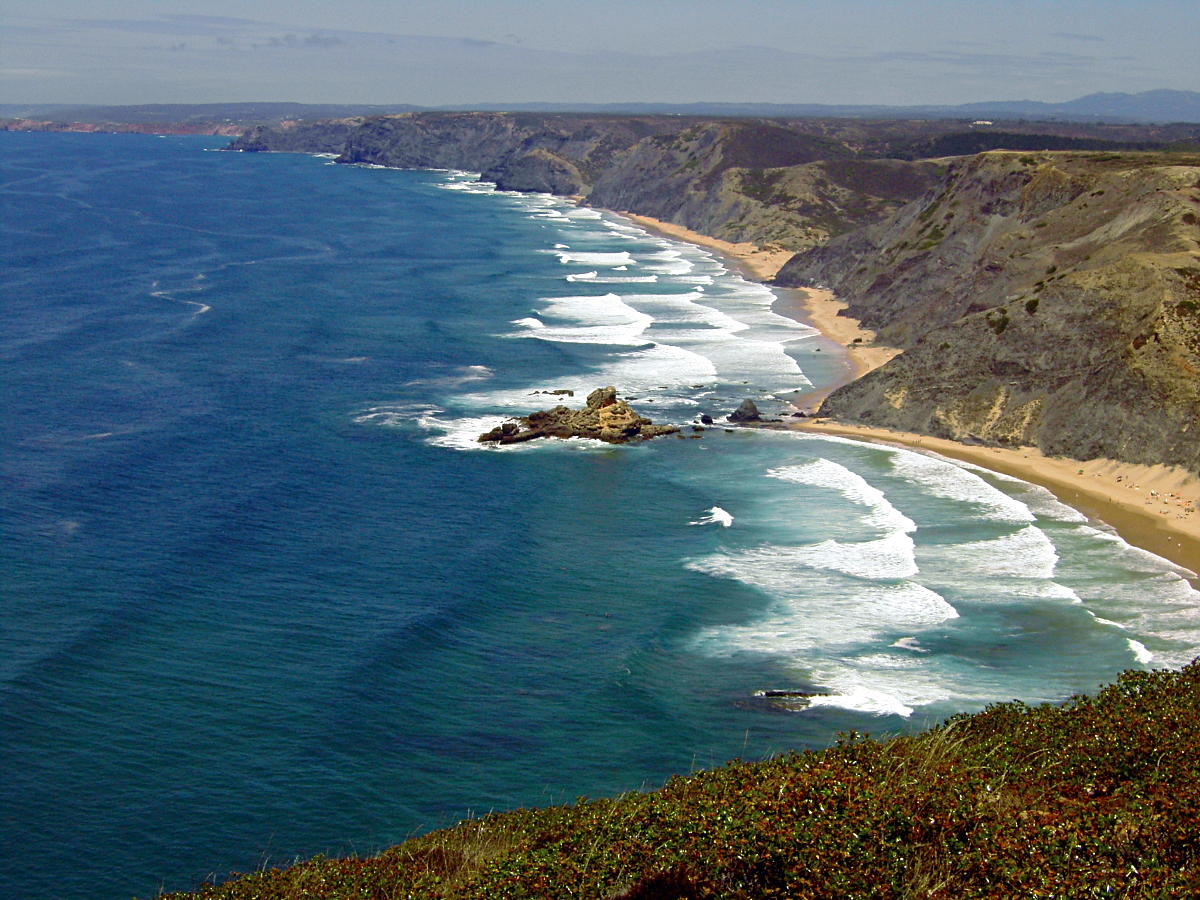 Vila do Bispo - Praia do Castelejo, Praia da Cordoama (Blick vom Torre de Aspa)