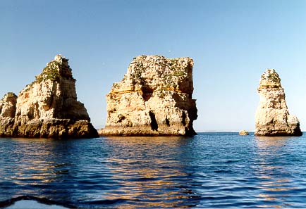 Felsformationen an der Ponta da Piedade