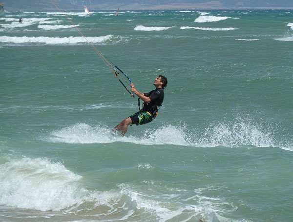 Los Ca�os de Meca - Kite-Surfer bei S�dostwind