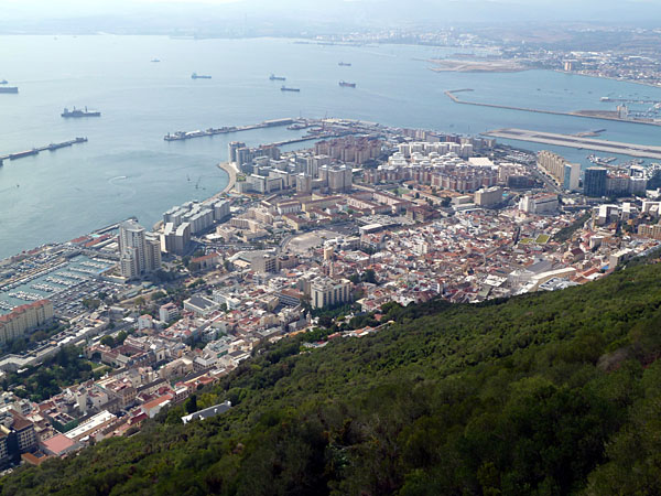 Gibraltar - Altstadt und Bucht von Algeciras
