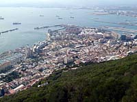 Gibraltar - Altstadt und Bucht von Algeciras