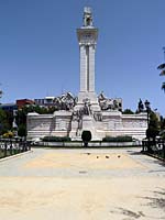 C�diz - Plaza de Espa�a mit Cortez-Denkmal (1912)