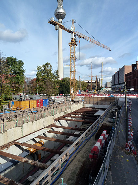 Rathausstrae - Baustelle U-Bahnhof Berliner Rathaus