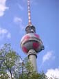 Fernsehturm am Alexanderplatz - mit Fassadengestaltung zur WM 2006