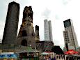 Breitscheidplatz - Kaiser-Wilhelm-Gedchtniskirche (1891-95; 195963), Upper West Tower (118 m) und Zoofenster (119 m)