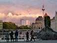 Museumsinsel und Fernsehturm - Blick von der Weidendammer Brcke