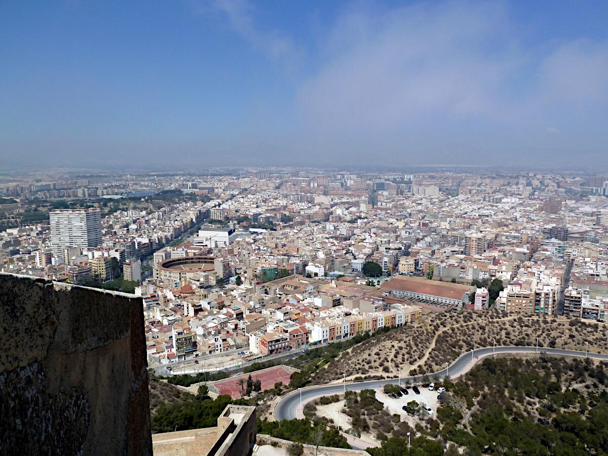 Alacant - Blickrichtung Nordwest vom Castell de la Santa B�rbara