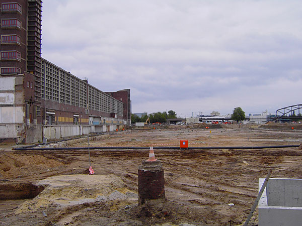 EZB-Neubau - Baustelle vor der ehem. Gro�markthalle