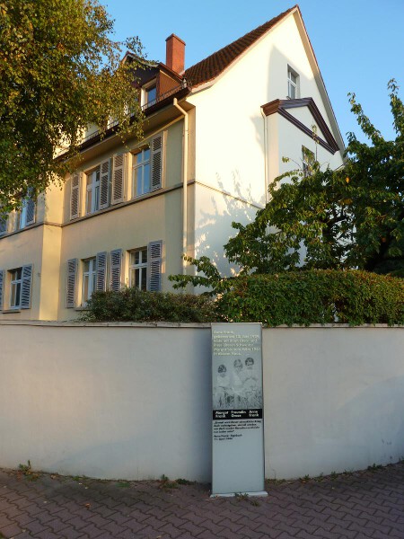 Marbachweg 307 - Geburtshaus von Anne Frank (1929-45)