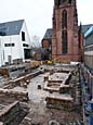 Arch�ologischer Garten - nach entfernter Aufsch�ttung und Gr�ndungsarbeiten Stadthaus