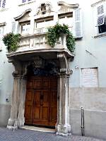 Rovereto - Palazzo Todeschi-Micheli (18. Jh.) mit Gedenktafel an Mozarts erstes Italienkonzert