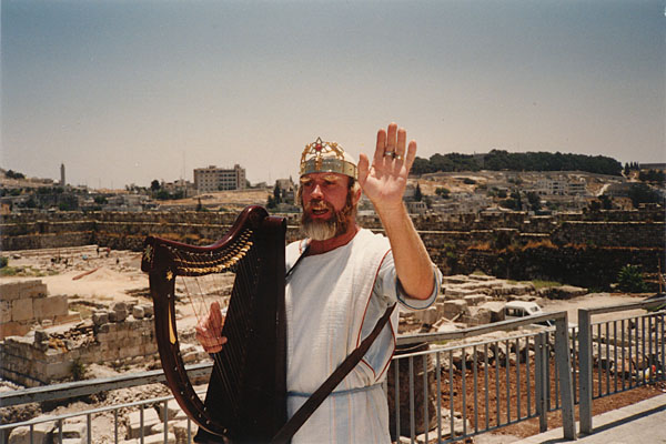 Jerusalem - 'Knig David' vor den Ausgrabungen an der Westmauer