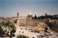Jerusalem - Tempelberg mit Westmauer, Felsendom und Rampe zum Mugrabi-Tor