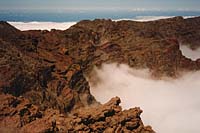 Pico de la Cruz (2351m) - Wolkendecke in der Caldera (1997)