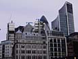 Fenchurch Street - im Hintergrund Lloyd's of London, Swiss Re Tower, The Willis Building