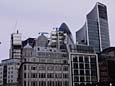 Fenchurch Street - im Hintergrund Lloyd's of London, Swiss Re Tower, The Willis Building