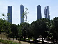 Cuatro Torres Business Area (2008-09) - Torre Espacio (230m), Torre de Cristal (249m), Torre PwC (236m), Torre Caja Madrid (248m)