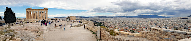 Akropolis - Parthenon, Propylen, Erechtheion, Tempel des Hephaistos (5. Jh. v. Chr.), Stoa des Attalos (2. Jh. v. Chr.), Hadriansbibliothek (132 n. Chr.)