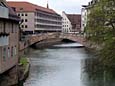 Pegnitz mit Fleischbr�cke - Blick von der oberen Karlsbr�cke