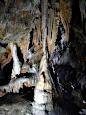 Teufelsh�hle - Stalaktiten und Stalagmiten (links ein Stalagnat)