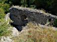 Burgruine Neideck - S�dwestmauer Kernburg mit Halsgraben