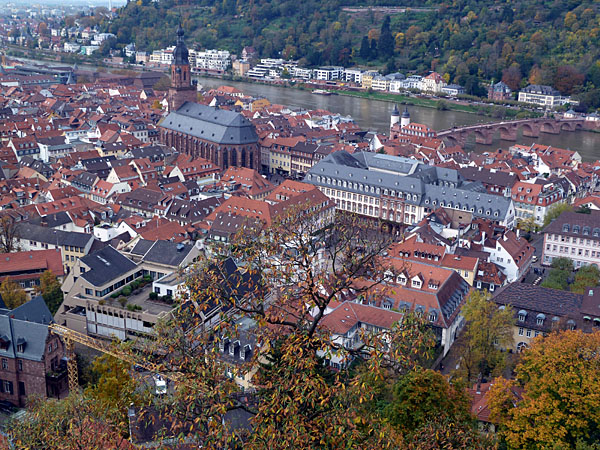 Altstadt - Blick vom Heidelberger Schloss