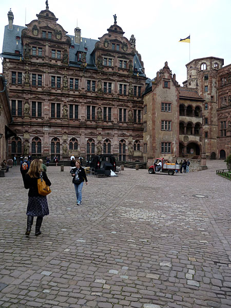 Heidelberger Schloss - Schlosshof mit Friedrichsbau (1601-07)