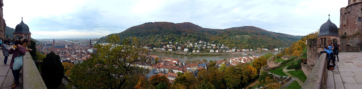 Altstadtpanorama vom Heidelberger Schloss