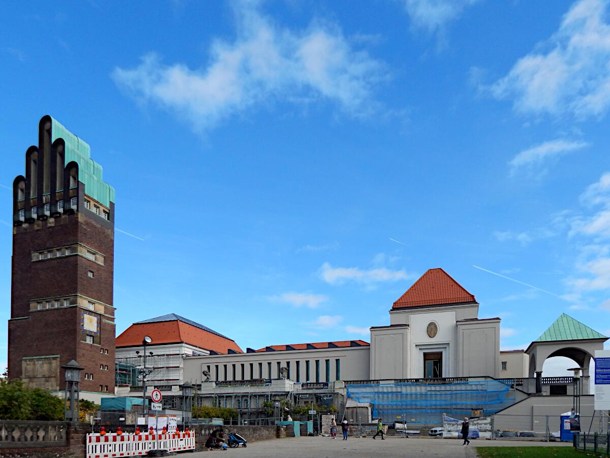 Mathildenhhe - Hochzeitsturm und Ausstellungsgebude (1908)