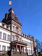 Schloss Philippsruhe - Mitteltrakt mit Haupttreppenhaus, Sulenportikus und Kuppel (1875-80)