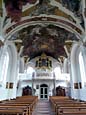 St. Ccilia - Innenraum mit Deckenfresken von Christoph Thomas Scheffler (1739-41)