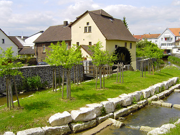 Rodauinsel mit Brckenmhle (ab 1576 erwhnt)