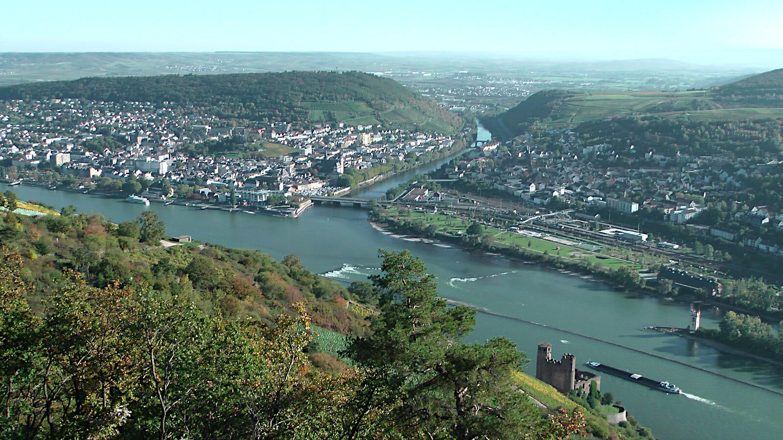 Bingen, Nahemündung, Burg Ehrenfels und Binger Mäuseturm