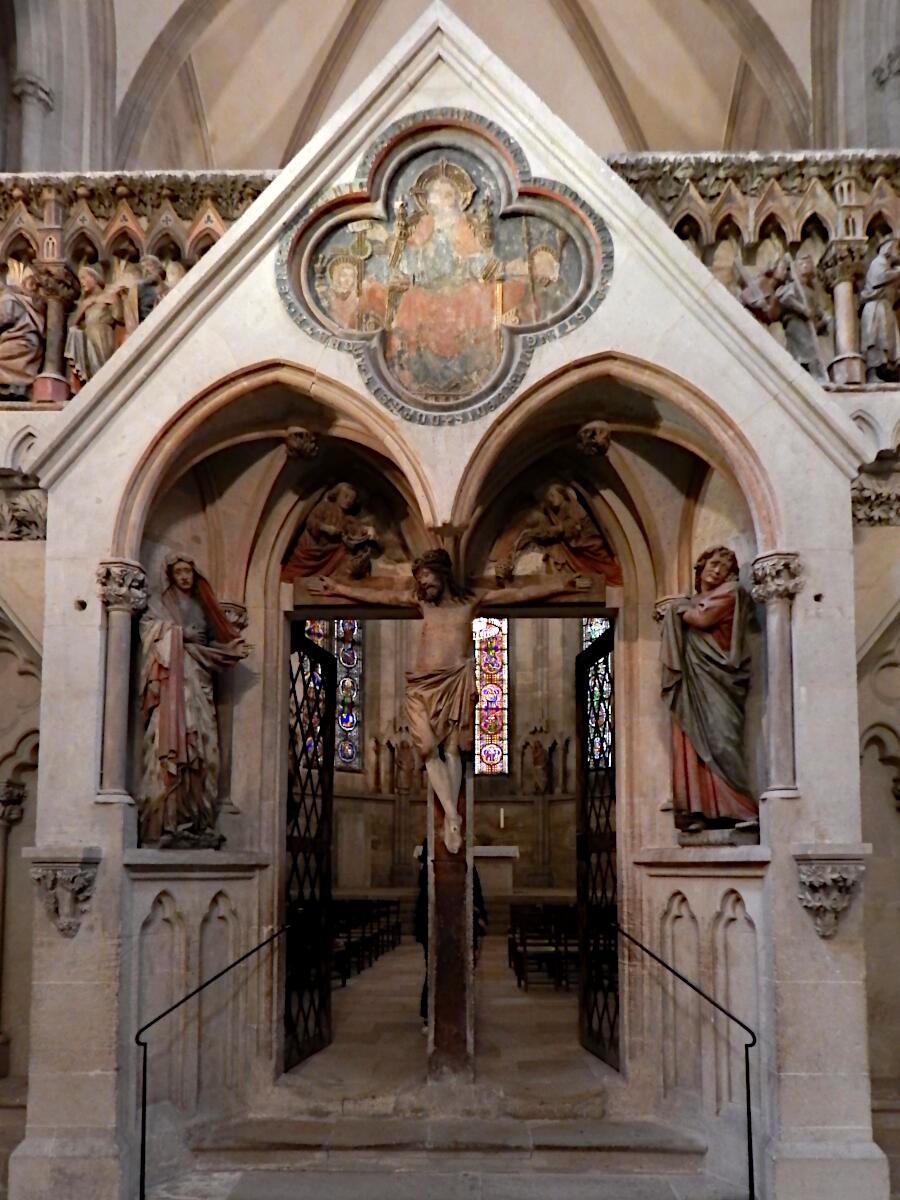 Dom St. Peter und Paul (ab 1210) - Lettner Westchor mit Kreuzigungsgruppe