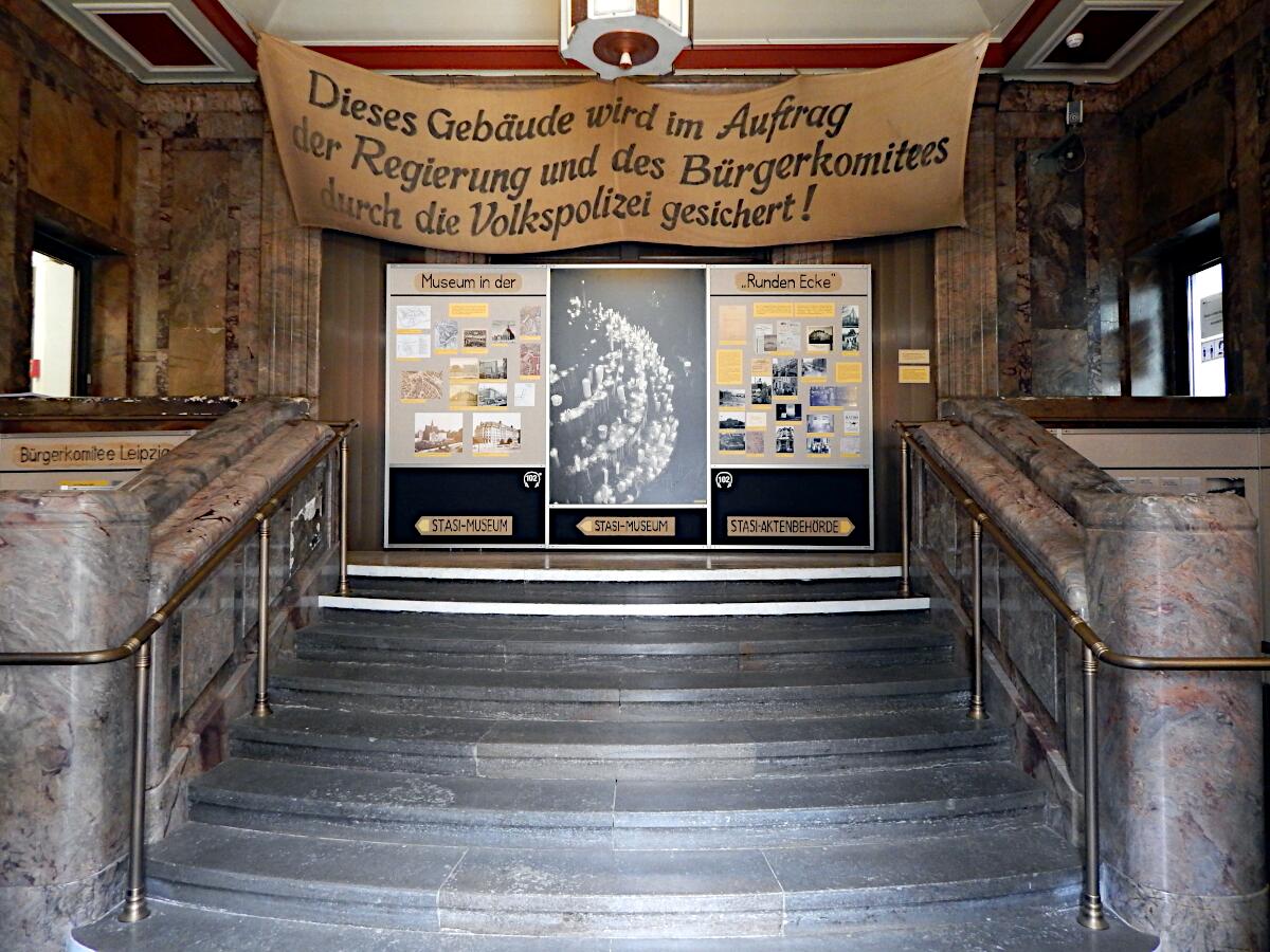 Gedenksttte Museum in der 'Runden Ecke' (1990) - ehem. Bezirksverwaltung fr Staatssicherheit