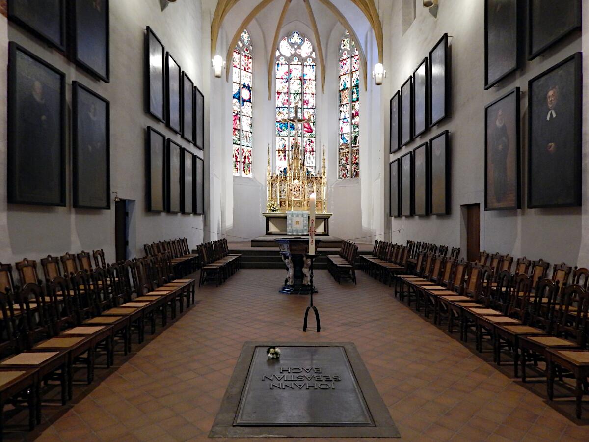 Thomaskirche (1482-96, 1537, 19. Jh.) - mutmaliche Grabsttte von J. S. Bach (1949)