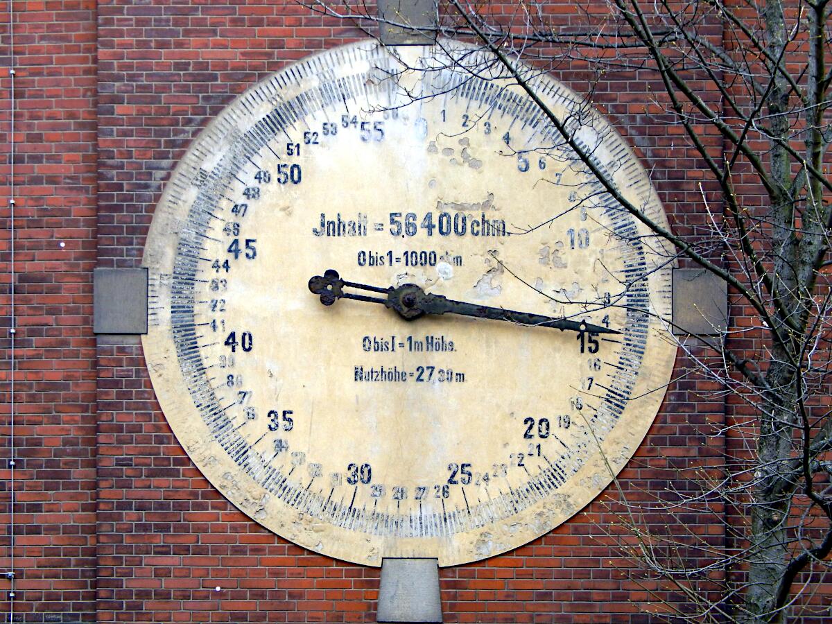 Panometer Leipzig (ehem. Gasometer II) - Fllstandanzeige