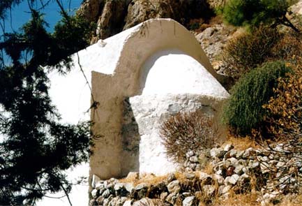 Kapelle unterhalb des antiken Thera