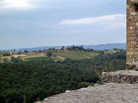 Monteriggioni - Blick von der Stadtmauer Richtung Sdosten