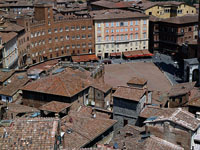 Siena - Blick vom neuen Dom auf die Piazza del Campo