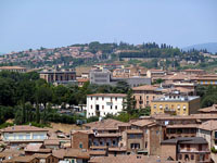 Siena - Blickrichtung Nordwest (im Hintergrund rechts Villa di Vico Bello)