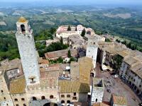 San Gimignano - Torre Rognosa, Torre del Diavolo und Piazza della Cisterna