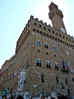 Florenz - Fontana del Nettuno mit Palazzo Vecchio (ab 1299)