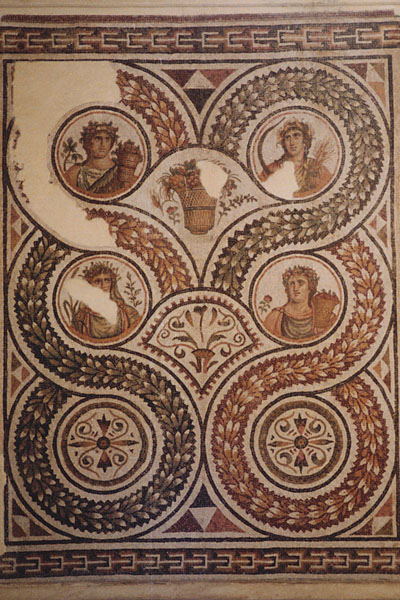 Tunis - Nationalmuseum von Bardo (rmisches Mosaik)