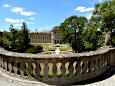 Residenz (1720-80; Rekonstruktion 1945-87) - Ostfassade mit Ostgarten (Blick von der barocken Bastion)
