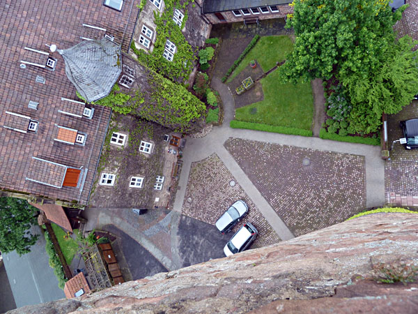 Blick vom Hinterturm - links Hinterburg mit Treppenturm (1561-65, 1647)