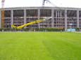Neubau Haupttrib�ne (Au�enansicht vom Vorfeld)