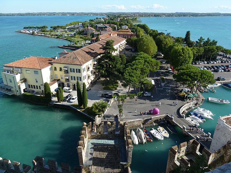 Sirmione - Castello Scaligero (Blickrichtung S�den vom Torre di Mastino)